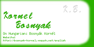 kornel bosnyak business card
